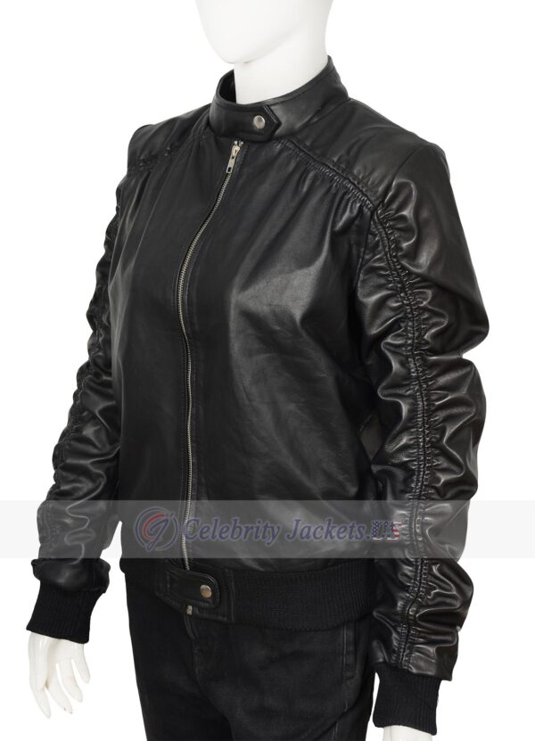 Elena Gilbert KRMA Jade Black Leather Jacket