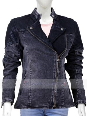 Renske Denim Classic Moto Jacket