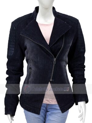 Rita Asymmetrical Classic Fashion Denim  Jacket