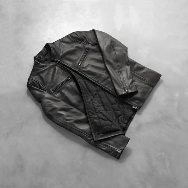 Men’s Black Real Leather Biker Jacket